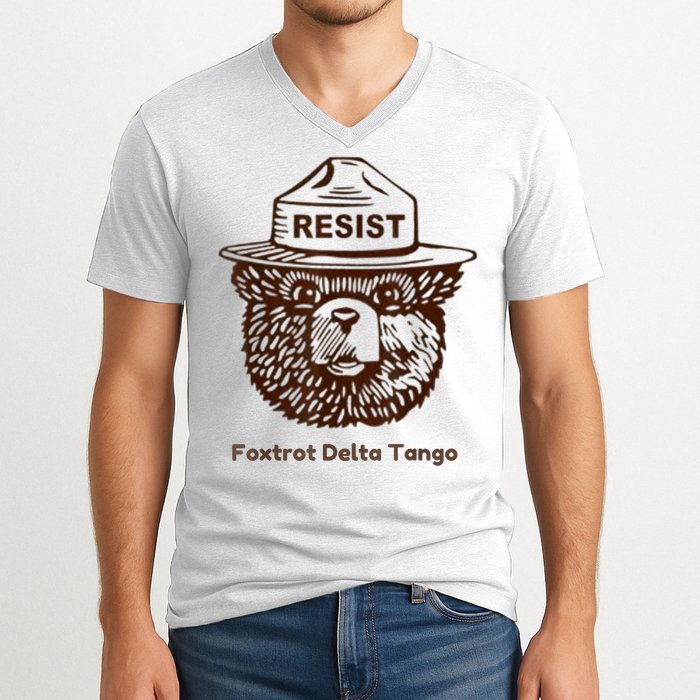 Foxtrots Delta Tangos Funny Foxtrots Delta Tangos V-Neck T-Shirt