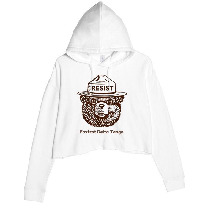 Foxtrots Delta Tangos Funny Foxtrots Delta Tangos Crop Fleece Hoodie