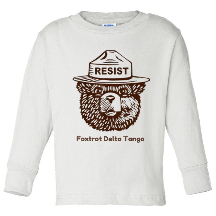 Foxtrots Delta Tangos Funny Foxtrots Delta Tangos Toddler Long Sleeve Shirt