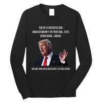 FatherS Day Trump Funny Fantastic Dad Long Sleeve Shirt