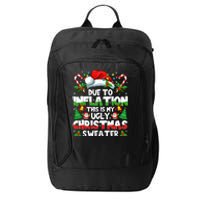 Funny Due To Inflation Ugly Christmas Sweaters City Backpack