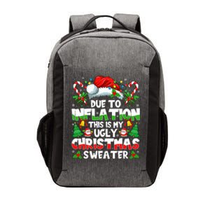 Funny Due To Inflation Ugly Christmas Sweaters Vector Backpack