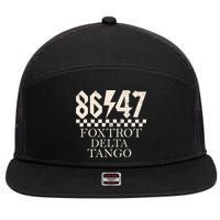 Foxtrots Deltas Tangos Sarcastic Retro 80s Style 8647 Rock 7 Panel Mesh Trucker Snapback Hat