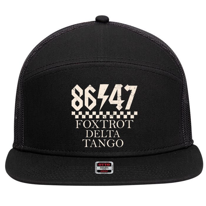 Foxtrots Deltas Tangos Sarcastic Retro 80s Style 8647 Rock 7 Panel Mesh Trucker Snapback Hat