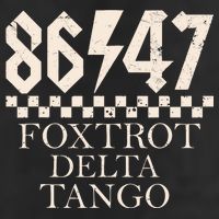 Foxtrots Deltas Tangos Sarcastic Retro 80s Style 8647 Rock 7 Panel Mesh Trucker Snapback Hat