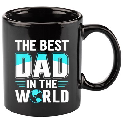 Fathers Day The Best Dad In The World 11oz C Handle Ceramic Mug
