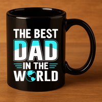 Fathers Day The Best Dad In The World 11oz C Handle Ceramic Mug