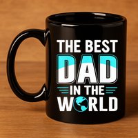 Fathers Day The Best Dad In The World 11oz C Handle Ceramic Mug