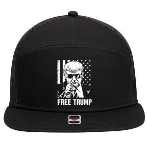 Free Donald Trump Republican Support 7 Panel Mesh Trucker Snapback Hat