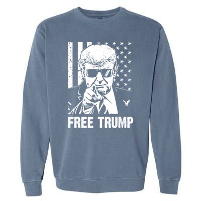 Free Donald Trump Republican Support Garment-Dyed Sweatshirt