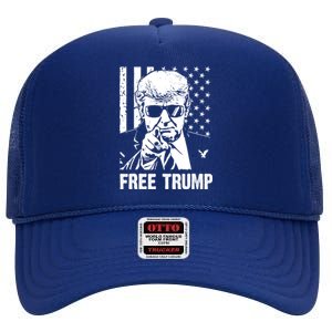 Free Donald Trump Republican Support High Crown Mesh Back Trucker Hat