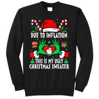 Funny Due To Inflation Ugly Christmas Sweaters For Women Sweatshirt