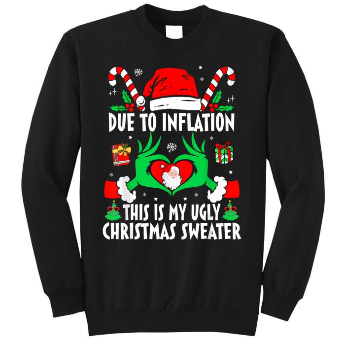 Funny Due To Inflation Ugly Christmas Sweaters For Women Sweatshirt