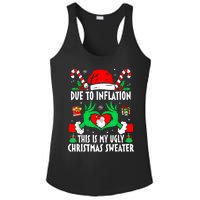 Funny Due To Inflation Ugly Christmas Sweaters For Women Ladies PosiCharge Competitor Racerback Tank