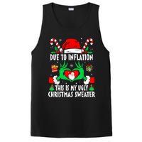 Funny Due To Inflation Ugly Christmas Sweaters For Women PosiCharge Competitor Tank