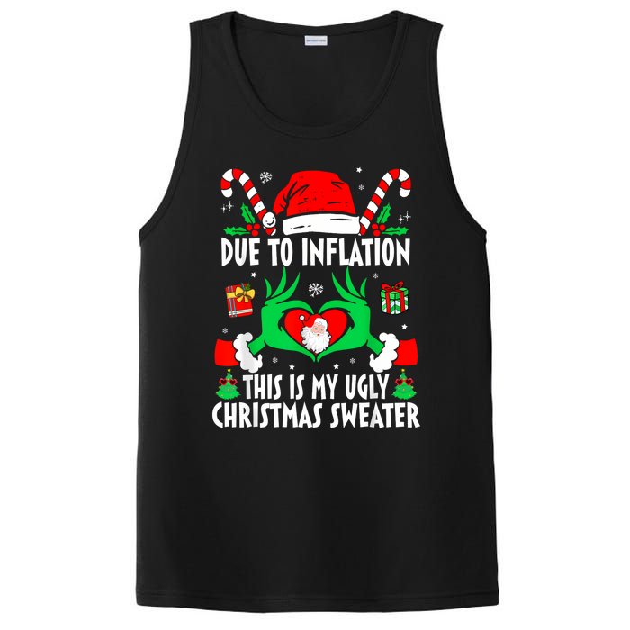 Funny Due To Inflation Ugly Christmas Sweaters For Women PosiCharge Competitor Tank