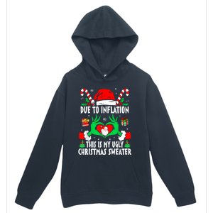 Funny Due To Inflation Ugly Christmas Sweaters For Women Urban Pullover Hoodie