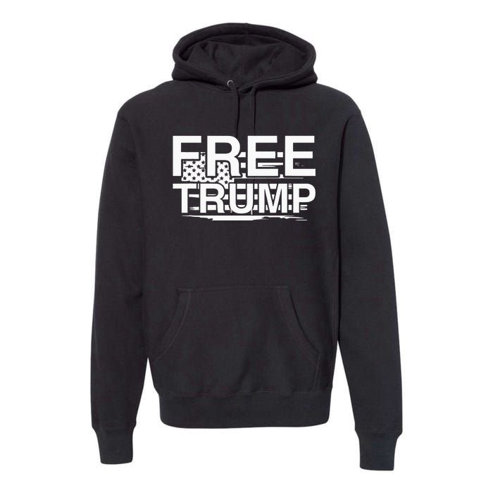 Free Donald Trump Funny Republican Premium Hoodie