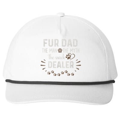 Fur Dad The Man The Myth The Snack Dealer Dog Fathers Day Snapback Five-Panel Rope Hat