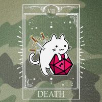 Funny Dungeon Tarot Card Cat Dice D20 Legacy Tie Dye Trucker Hat