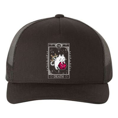 Funny Dungeon Tarot Card Cat Dice D20 Yupoong Adult 5-Panel Trucker Hat