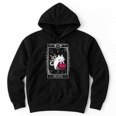 Funny Dungeon Tarot Card Cat Dice D20 Hoodie