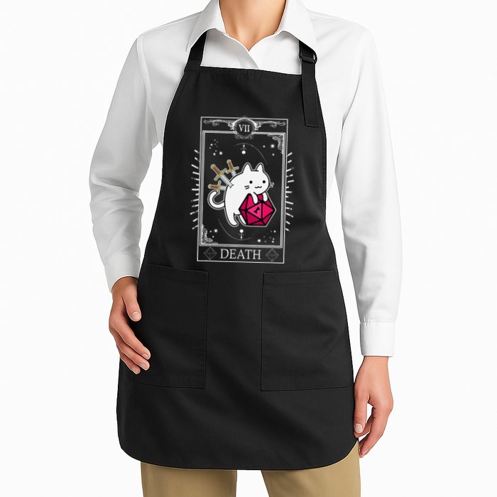 Funny Dungeon Tarot Card Cat Dice D20 Apron