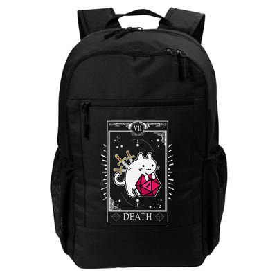 Funny Dungeon Tarot Card Cat Dice D20 Daily Commute Backpack