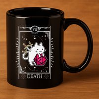 Funny Dungeon Tarot Card Cat Dice D20 11oz C Handle Ceramic Mug