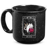 Funny Dungeon Tarot Card Cat Dice D20 15oz Campfire Ceramic Mug