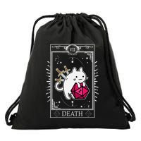 Funny Dungeon Tarot Card Cat Dice D20 Drawstring Bag