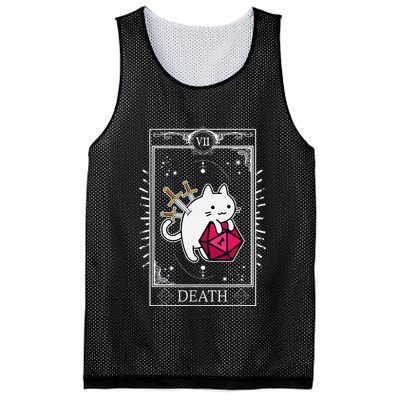 Funny Dungeon Tarot Card Cat Dice D20 Mesh Reversible Basketball Jersey Tank