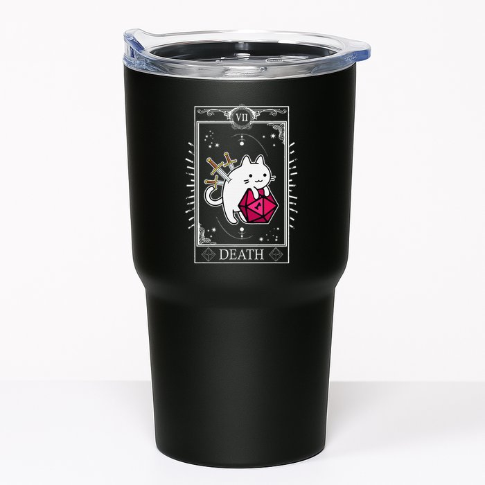 Funny Dungeon Tarot Card Cat Dice D20 Tumbler