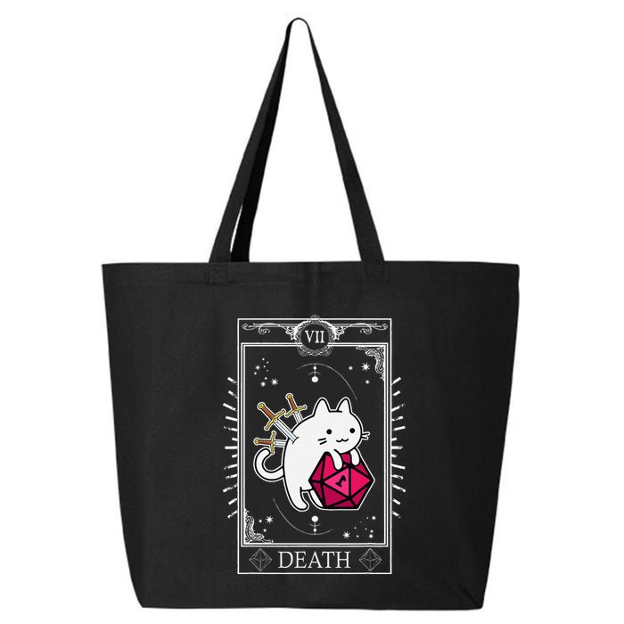 Funny Dungeon Tarot Card Cat Dice D20 25L Jumbo Tote