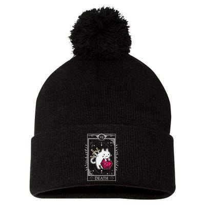 Funny Dungeon Tarot Card Cat Dice D20 Pom Pom 12in Knit Beanie