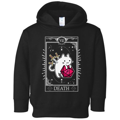 Funny Dungeon Tarot Card Cat Dice D20 Toddler Hoodie