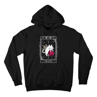 Funny Dungeon Tarot Card Cat Dice D20 Tall Hoodie