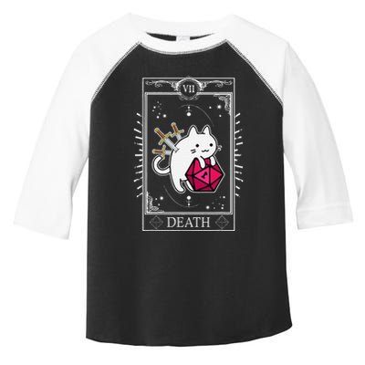 Funny Dungeon Tarot Card Cat Dice D20 Toddler Fine Jersey T-Shirt