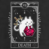 Funny Dungeon Tarot Card Cat Dice D20 Golf Towel