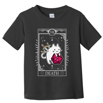 Funny Dungeon Tarot Card Cat Dice D20 Toddler T-Shirt