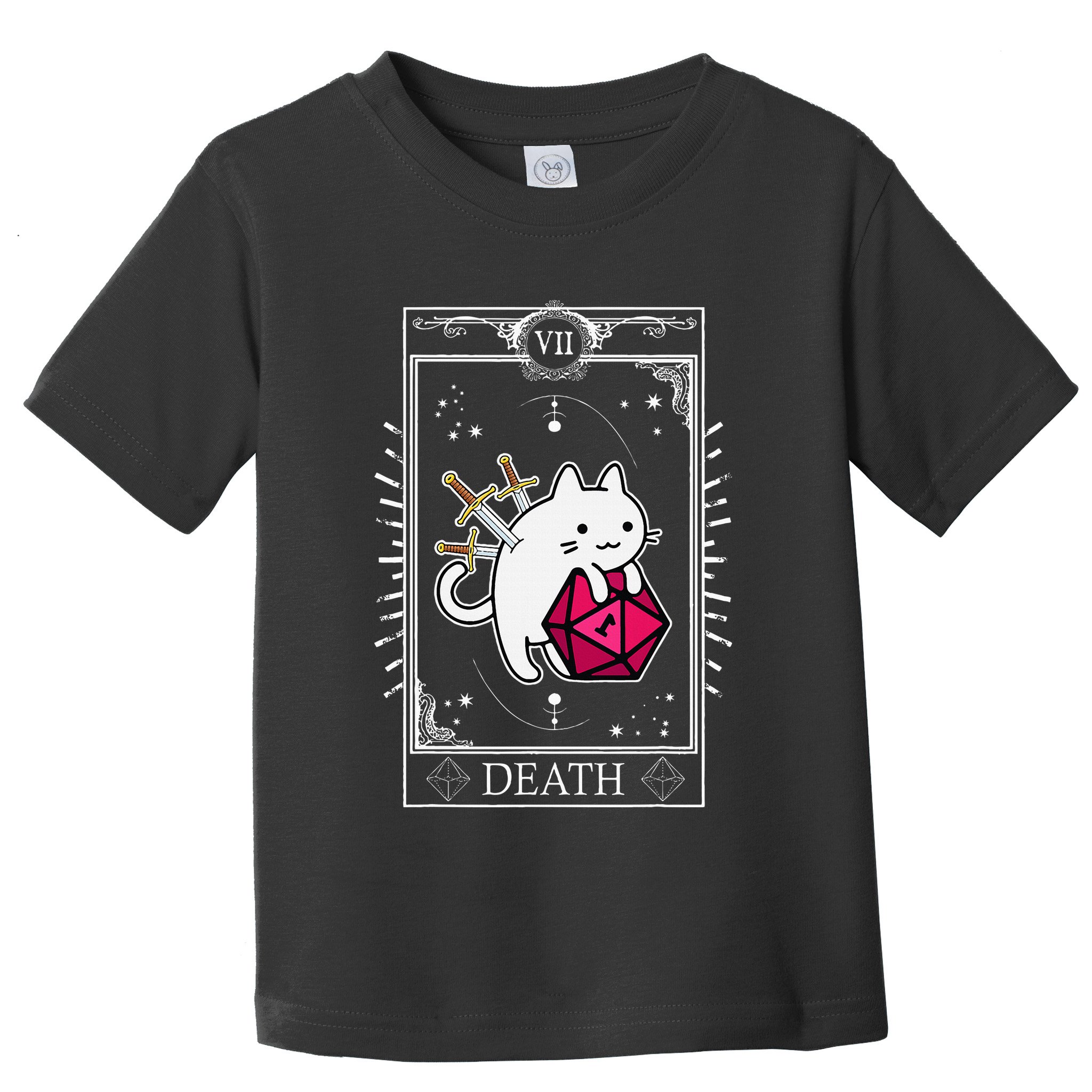 Funny Dungeon Tarot Card Cat Dice D20 Toddler T-Shirt