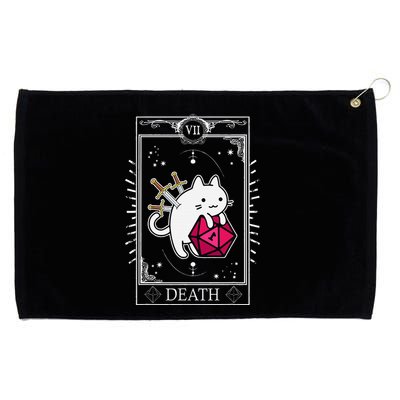 Funny Dungeon Tarot Card Cat Dice D20 Grommeted Golf Towel