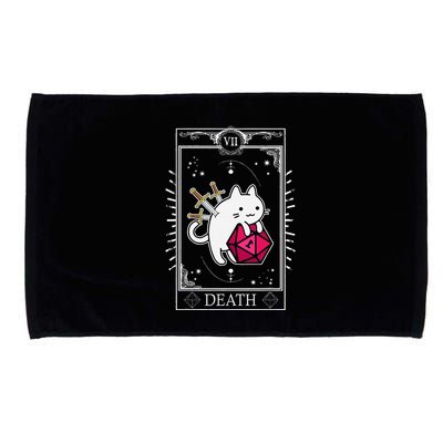 Funny Dungeon Tarot Card Cat Dice D20 Microfiber Hand Towel
