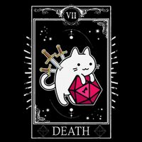 Funny Dungeon Tarot Card Cat Dice D20 Wool Snapback Cap