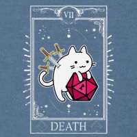 Funny Dungeon Tarot Card Cat Dice D20 Garment-Dyed Sweatshirt