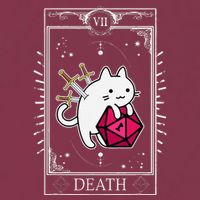 Funny Dungeon Tarot Card Cat Dice D20 16oz Travel Tumbler