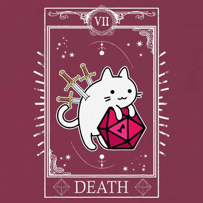 Funny Dungeon Tarot Card Cat Dice D20 16oz Travel Tumbler