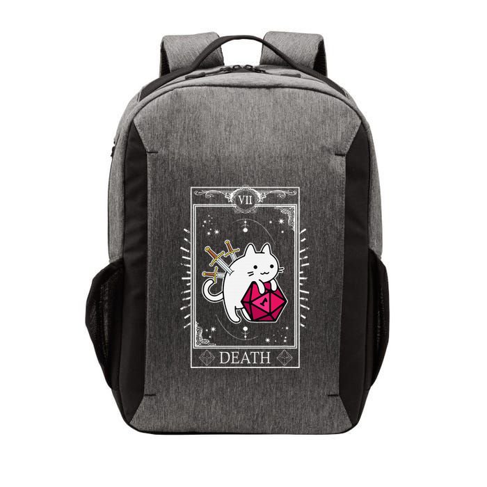 Funny Dungeon Tarot Card Cat Dice D20 Vector Backpack
