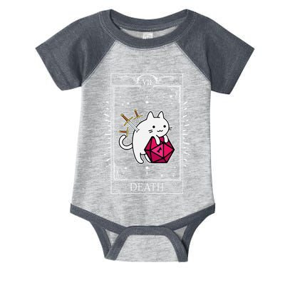 Funny Dungeon Tarot Card Cat Dice D20 Infant Baby Jersey Bodysuit