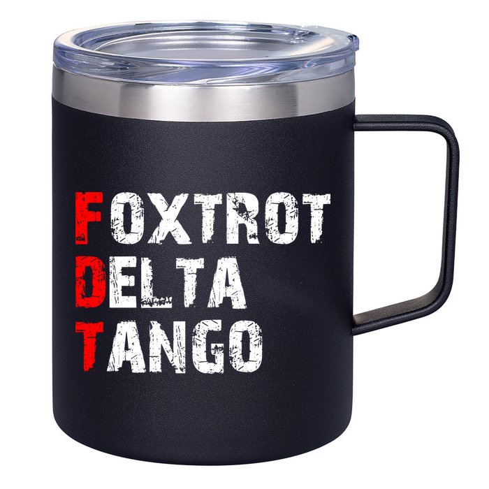 Foxtrot Delta Tango 12oz Stainless Steel Coffee Mug